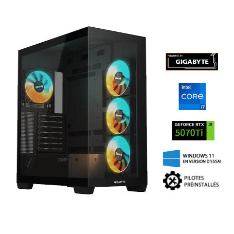 PC Gamer Gigabyte - CORE i7-14700F | 32Go DDR5 | RTX5070TI | 1To SSD